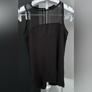 H&M sheer sleeves high neck top